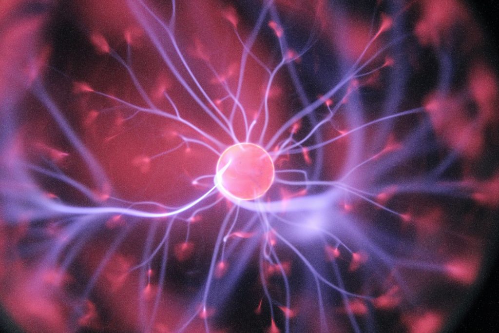Künstliches Bild einer Synapse mit Verknüpfungen